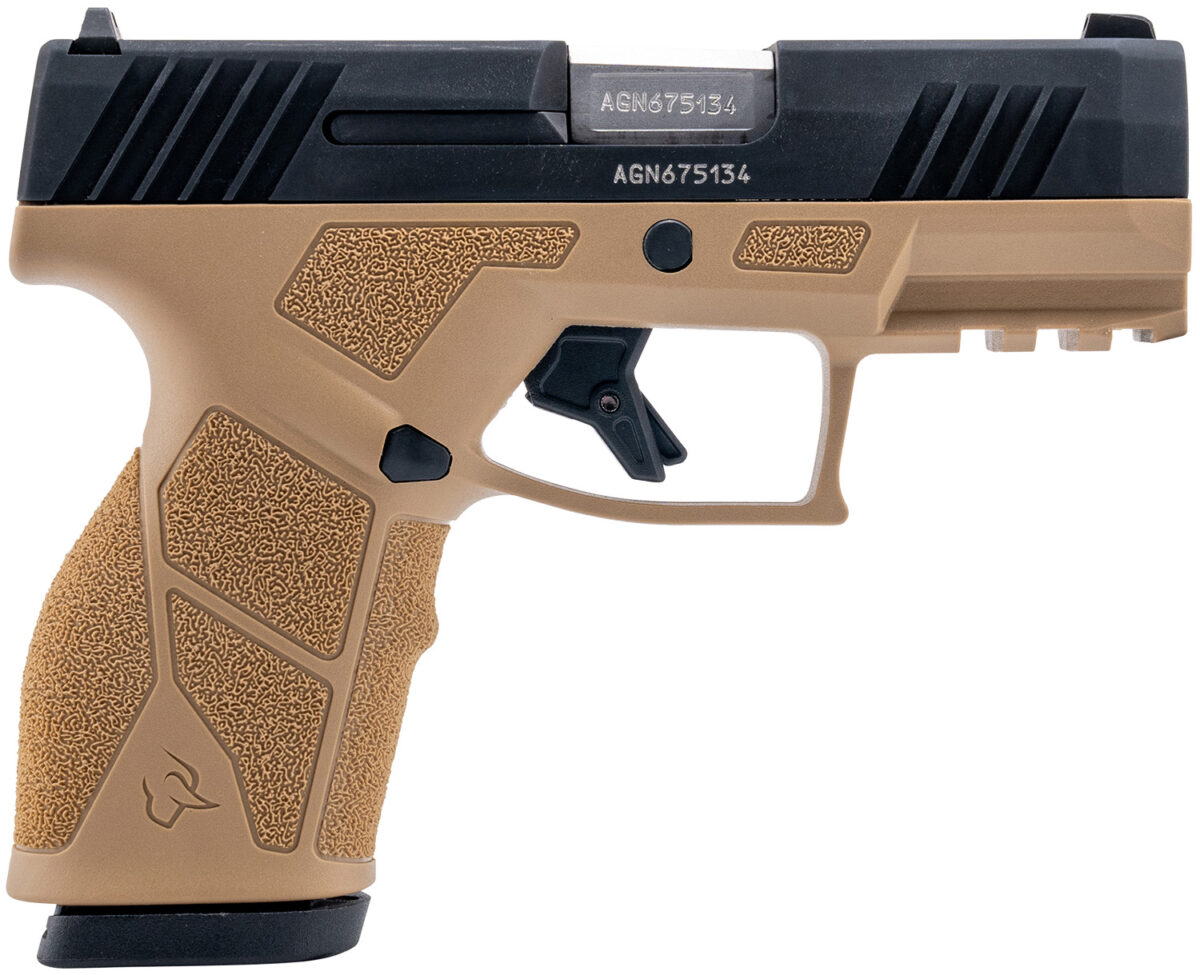 Taurus 1-GX2931T GX2 9mm 13+1 3.37" Matte Stainless Steel Barrel, Matte Black Serrated Stainless Steel Slide, Tan Polymer Frame w/Picatinny Rail, Polymer Grip 1 170124