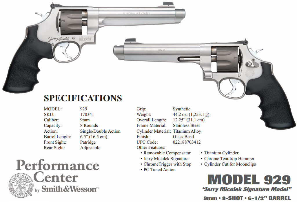 SMITH AND WESSON 929 9MM 6.5" SS AS 8RD # 1 170341