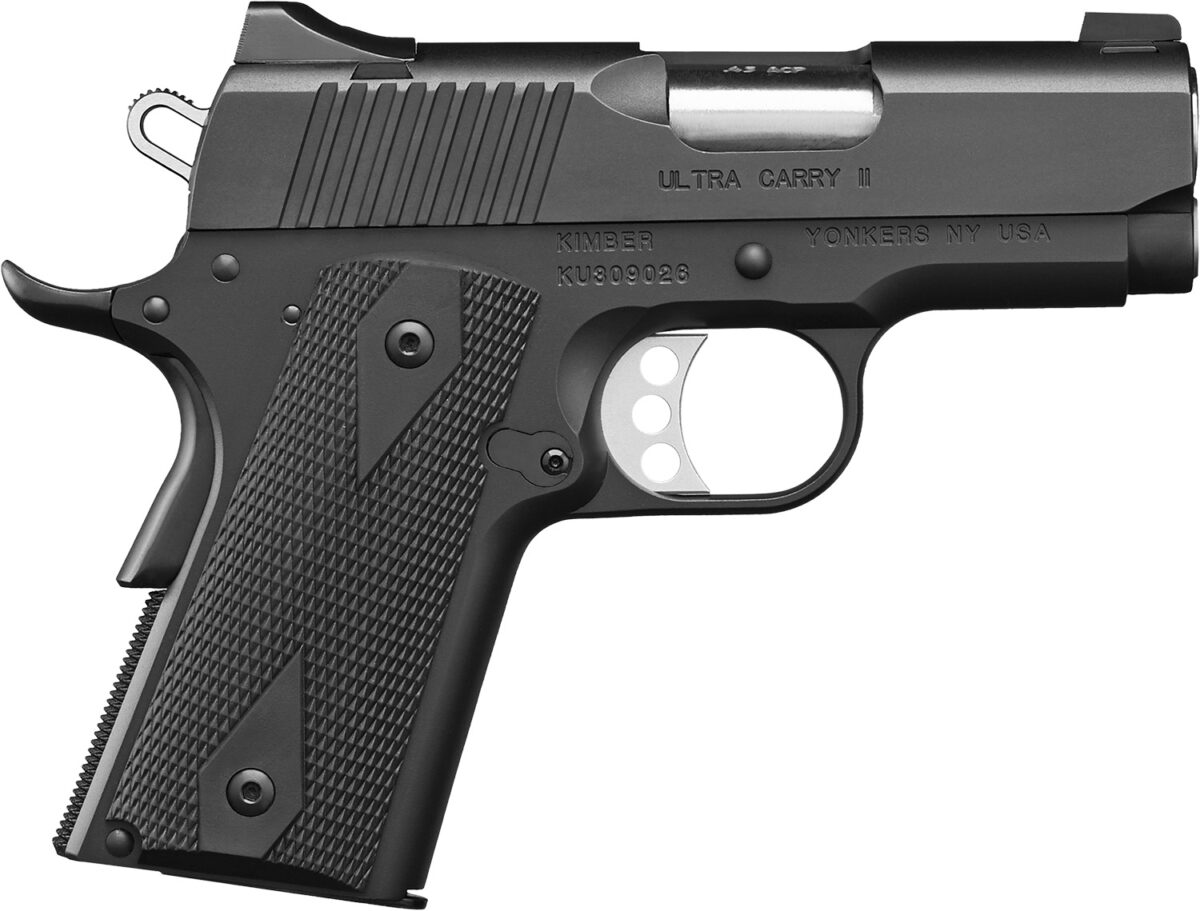 Kimber Mfg.,inc 3200061CA Ultra Carry II (CA) 45 ACP 7+1 3" Matte Black Steel Slide Black Synthetic Double Diamond Checkering Grip 1 170449