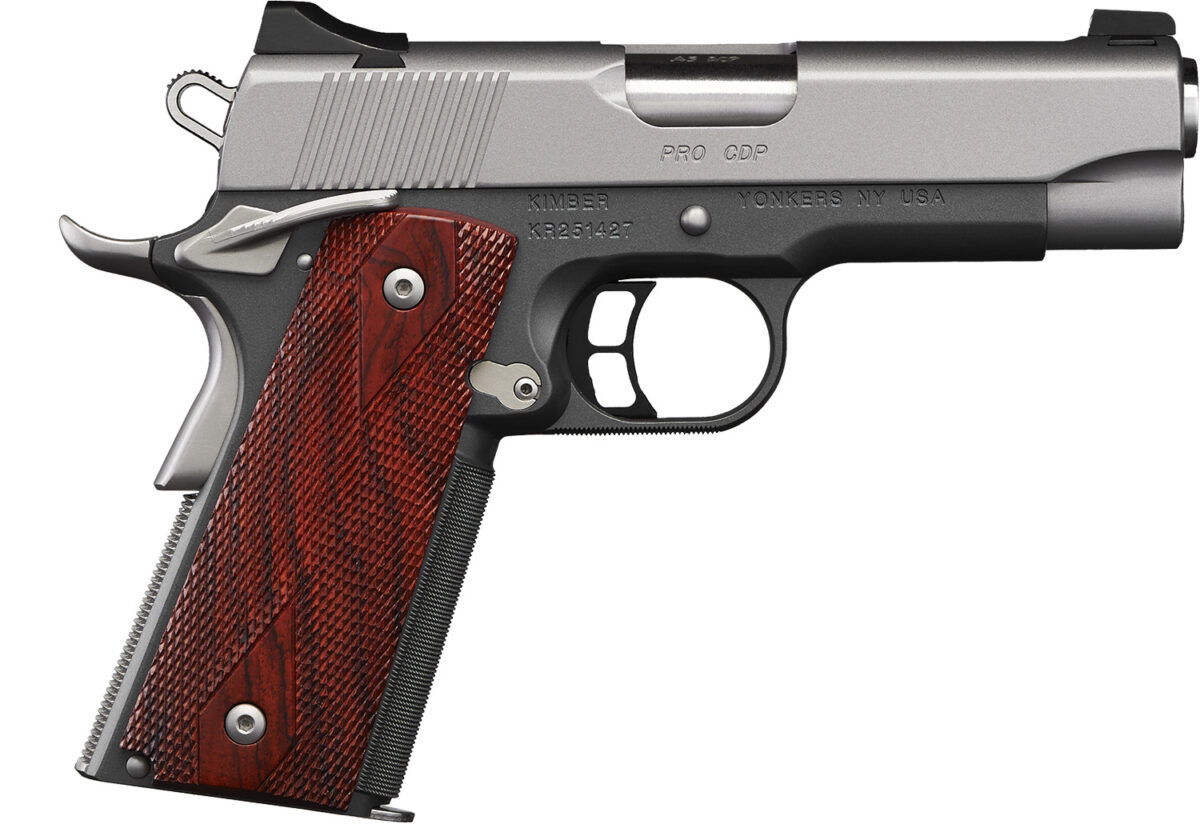 Kimber Mfg, Inc 3000258 CDP Pro 9mm Luger 9+1 4" Stainless Steel Barrel, Kimpro II Silver Serrated Stainless Steel Slide, Kimpro II Gray Aluminum Frame w/Beavertail Rosewood Grip 1 170465