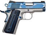 Kimber Mfg, Inc 3200273 Ultra II 9mm Luger 8+1 3" Stainless Match Grade Barrel, Engraved Sapphire Blue PVD Serrated Stainless Steel Slide, Satin Silver Aluminum Frame w/Beavertail, G10 Grip 2 170498