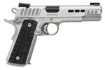 Kimber Mfg.,inc 3000427 Rapide Frost 45 ACP 8+1 5" Black DLC Stainless Steel Barrel, Kimpro II Silver Lightening Cut/Serrated Stainless Steel Slide & Frame w/Beavertail, Black G10 Grip 2 170512