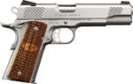 Kimber Mfg, Inc 3200386 Raptor II 10mm Auto 8+1 5" Stainless Match Grade Barrel, Satin Silver Serrated Stainless Steel Slide, Satin Silver Stainless Steel Frame w/Beavertail, Zebrawood Grip 2 170535