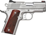 Kimber Mfg, Inc 3200330 Ultra Carry II 45 ACP 7+1 3" Stainless Match Grade Barrel, Satin Silver Serrated Stainless Steel Slide, Satin Silver Aluminum Frame w/Beavertail, Rosewood Grip 2 170555