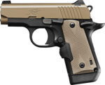 Kimber Mfg.,inc 3300209 Micro Desert Tan LG NS 380 ACP 7+1 2.75" Matte Black Stainless Steel Slide Crimson Trace Lasergrips Grip 2 170617