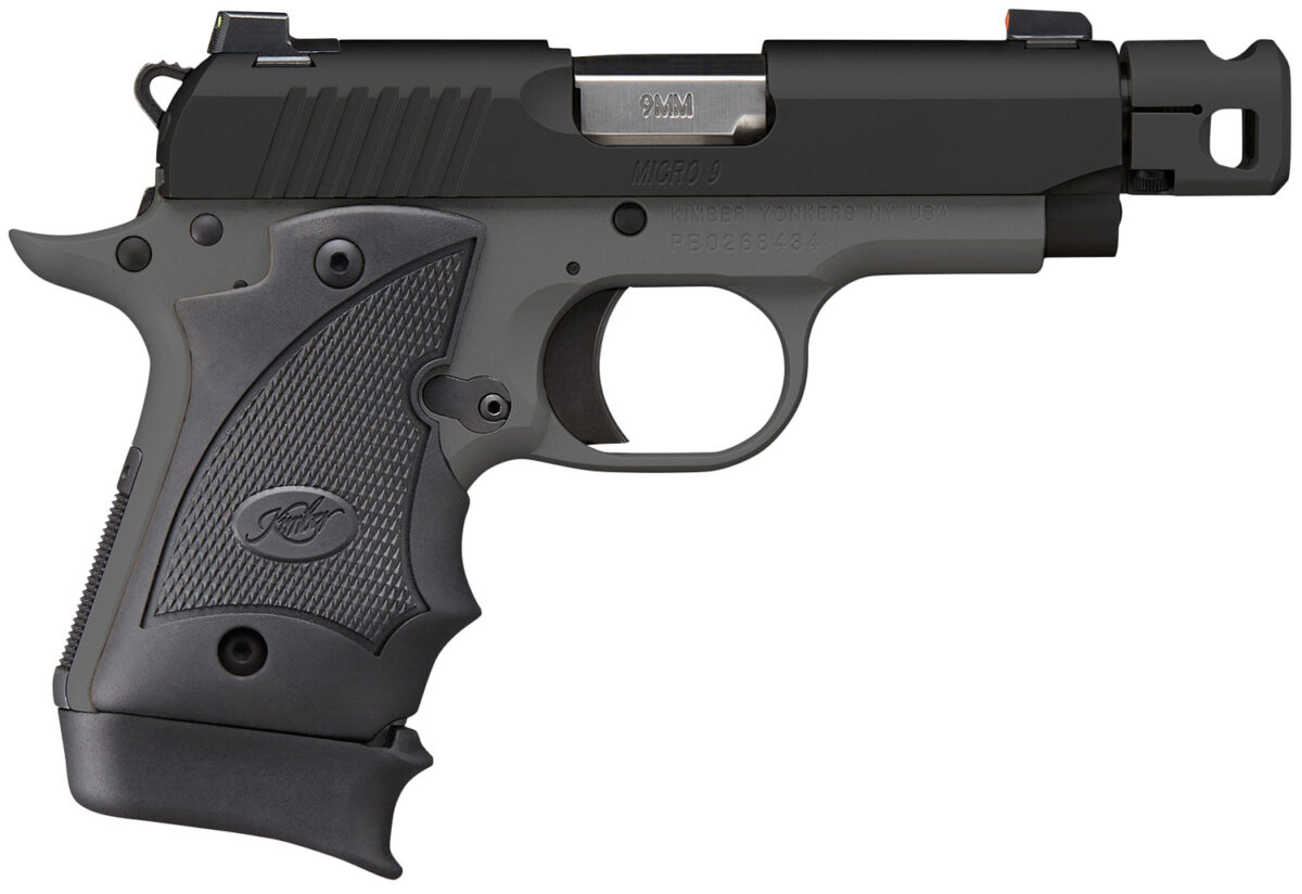 Kimber Mfg.,inc 3300246 Micro 9 MC TP 9mm 7+1 3.65" KimPro Black Stainless Steel Slide KimPro Gray Black Hogue Rubber Wraparound Grip 1 170630