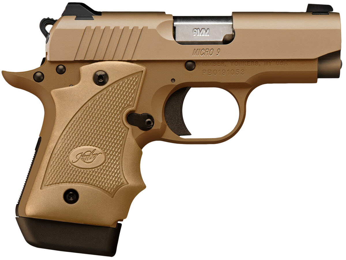 Kimber Mfg.,inc 3300247 Micro 9 MC TP 9mm 7+1 3.15" KimPro Black Stainless Steel Slide KimPro Gray Desert Tan Grip 1 170631