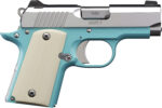Kimber Mfg.,inc 3700647 Micro 9 Bel Air NS 9mm 6+1 3.15" Stainless Steel Slide Bel Air Blue Mirror-Polished Ivory G-10 Grip 2 170633