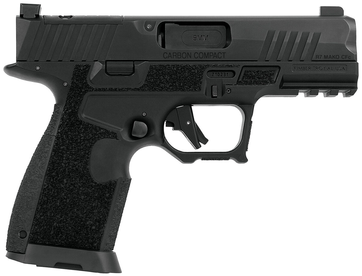 Kimber Mfg.,inc 3800016 R7 Mako Carbon Compact OR 9mm 15+1 3.92" FNC Stainless Steel Slide Molded Stippling Interchangeable Modular Backstrap Grip 1 170638