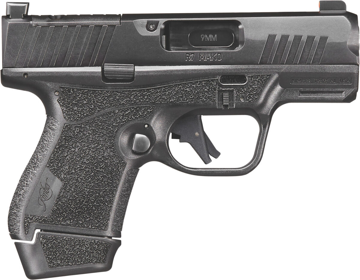 Kimber Mfg, Inc 3800034 R7 Mako Bundle Sub-Compact Frame 9mm Luger 15+1 3.37" Black DLC Match Grade Barrel, Black FNC Nitride Optic Ready/Serrated Stainless Steel Slide, Black Polymer Frame 1 170648