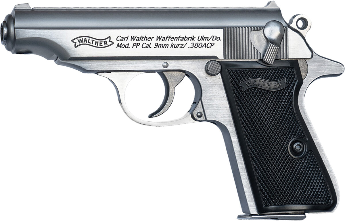 Walther Arms 4796027 PP 380 ACP 7+1 3.90" Stainless Steel Barrel, Stainless Serrated Steel Slide, Stainless Aluminum Frame w/Beavertail, Textured Polymer Grip 1 170955