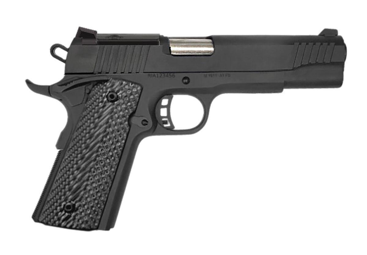 Rock Island 57180 GI 10mm 8+1 5" Matte Black Steel Barrel, Optic Cut/Serrated Steel Slide, Steel Frame, Black Rubber Grip 1 172623