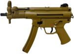 HK 81001077 SP5K-PDW RAL8000 9mmx19 10+1 4.53" Black Navy-Style Threaded Barrel, Flat Dark Earth Earth Cerakote Steel Receiver & Frame, FDE Polymer Grip, 2 Magazines 2 174602