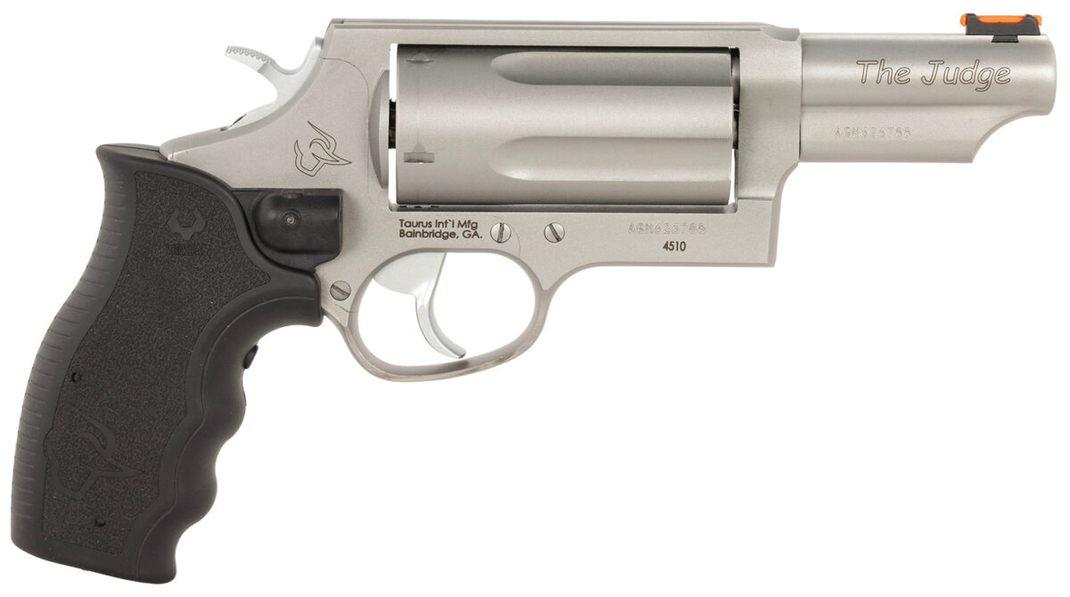 Taurus 2-441039MAGVL Judge w/Laser Compact 45 Colt (Long Colt)/410 Bore 3" Chamber 5rd 3" Stainless Steel Barrel, Cylinder & Frame, Viridian Laser, Transfer Bar Safety 1 174694
