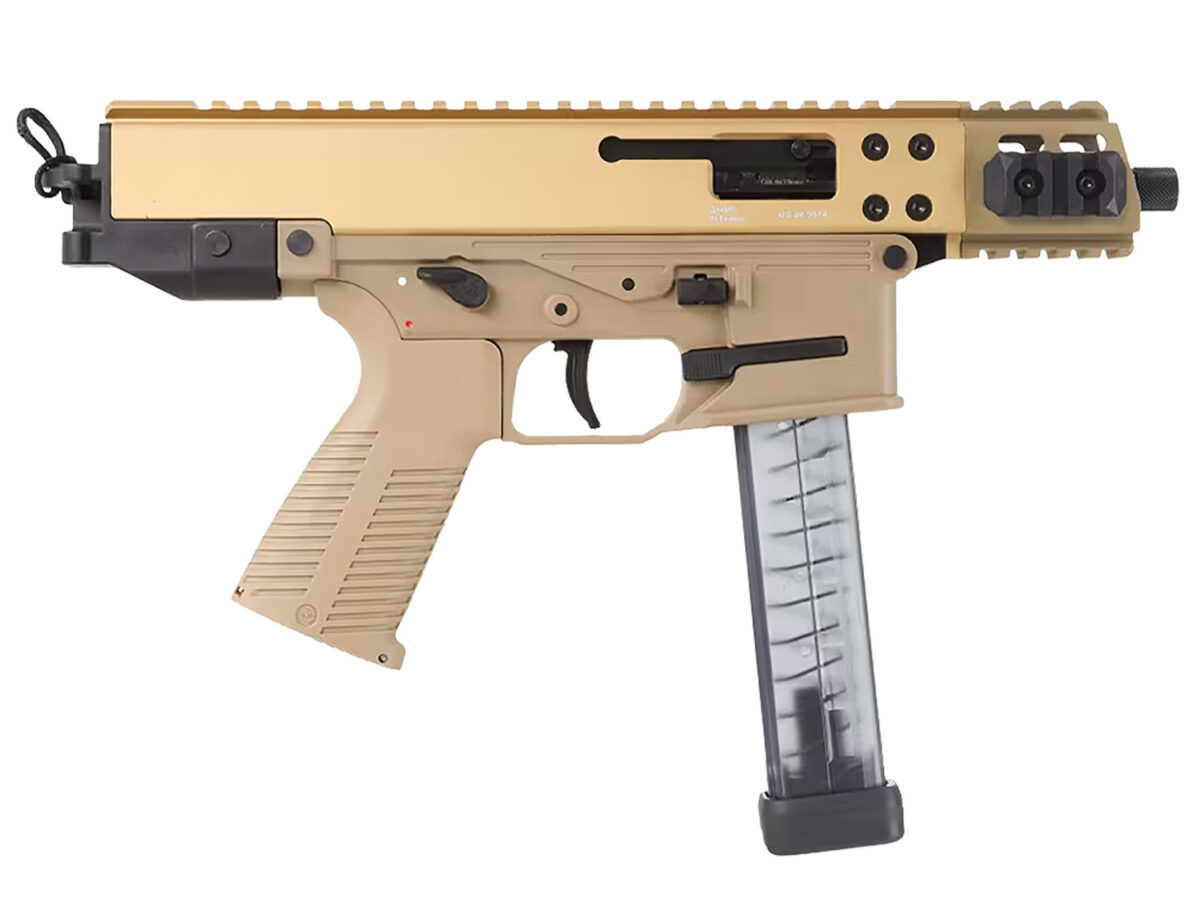 B&T Firearms BT-450008-CT GHM 9mm Luger 30+1 4.30" Black 3-Lug Threaded Barrel, Coyote Tan Cerakote Aluminum/Polymer Picatinny Rail Receiver, Polymer Grip, Ambidextrous 1 177506