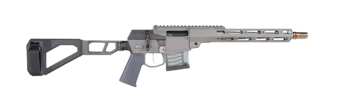 Q LLC MINIFIX55612INPISTOL Mini Fix 5.56 NATO 12" Gray Tapered Threaded Barrel, M-LOK Handguard, Gray Picatinny Rail Receiver, Adj Folding Stock, Black Polymer Grip 1 177957