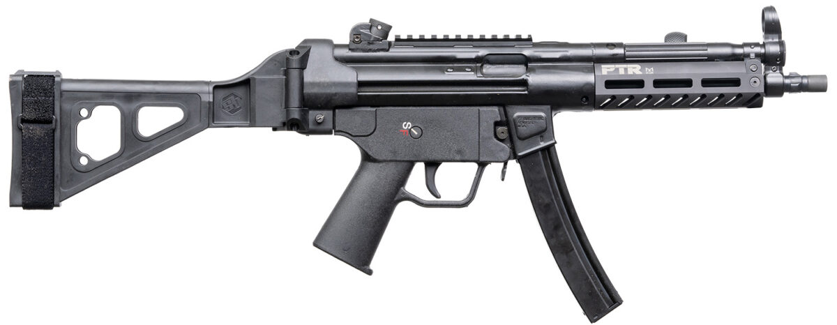 PTR 9CT BR 9mm Luger 30+1 8.86" Black Nitride 3-Lug Threaded Barrel, M-LOK Handguard, Black Parkerized Aluminum Picatinny Rail Receiver, SB Tactical Brace 1 178070