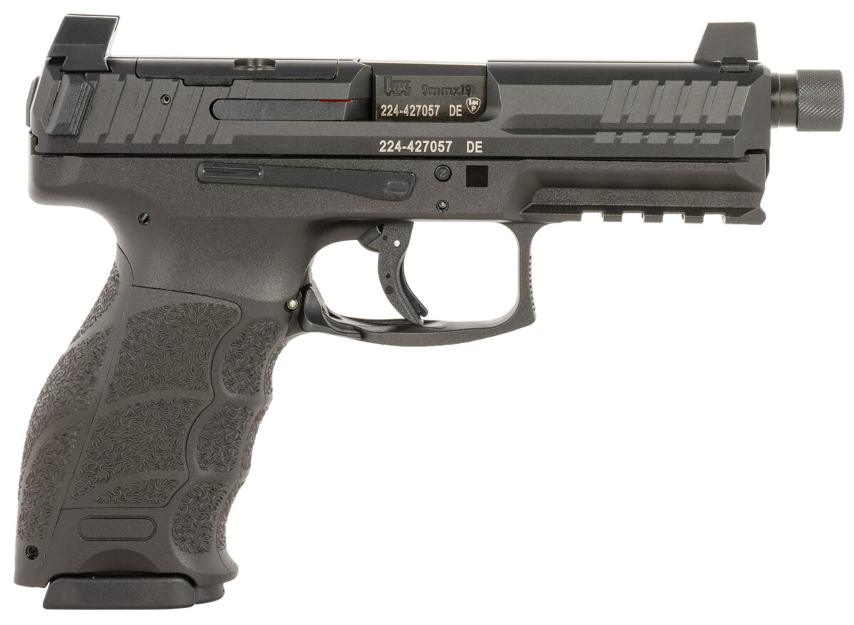 HK 81001168 VP9 Tactical 9mm Luger 10+1 4.70" Black Threaded Barrel, Black Cerakote Optic Ready/Serrated Steel Slide, Black Polymer Frame w/Picatinny Rail, Black Interchangeable Backstrap Grip 1 178692