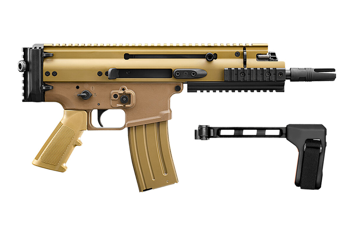 FN 38101887 SCAR 15P 300 Blackout 30+1 7.50" Black Flat Dark Earth Picatinny Rail Aluminum Receiver SB Tactical Brace 1 179148