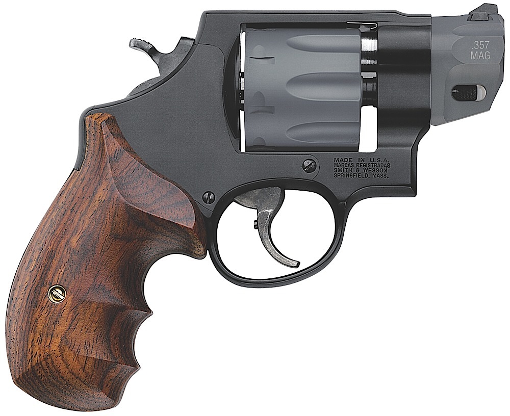 Smith & Wesson 170245 Model 327 Performance Center 357 Mag 2" Titanium/Stainless Barrel, 8rd Titanium Cylinder, Black Scandium Alloy N-Frame, Wood Grip 1 26378