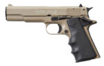 Chiappa Firearms 401120 1911-22 22 LR 10+1, 5" Black Steel Barrel, Tan Serrated Slide, Tan Aluminum Frame w/Beavertail, Black Hogue Rubber Finger Grooved Grip, Manual Thumb Safety, Right Hand 2 29858