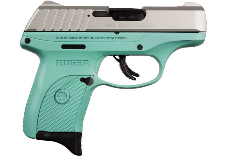 RUGER EC9S 9MM SS/TURQUOISE 7+1 FS 1 3286