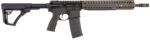 Daniel Defense 0208806027055 DDM4 M4A1 *CA Compliant 5.56x45mm NATO 14" 10+1 Black Hard Coat Anodized 6 Position w/SoftTouch Overmolding Stock with Flat Dark Earth Handguard 2 3444