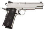 Rock Island 51448 Rock Standard FS 45 ACP 8+1 5" Barrel, Overall Matte Nickel Finish Steel, Beavertail Frame, Serrated Slide & Black Rubber Grip 2 35194
