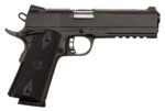 Rock Island 51484 Tac Standard FS 45 ACP Caliber with 5" Barrel, 8+1 Capacity, Overall Black Parkerized Finish Steel, Picatinny Rail/Beavertail Frame, Serrated Slide & Black Rubber Grip 2 35210