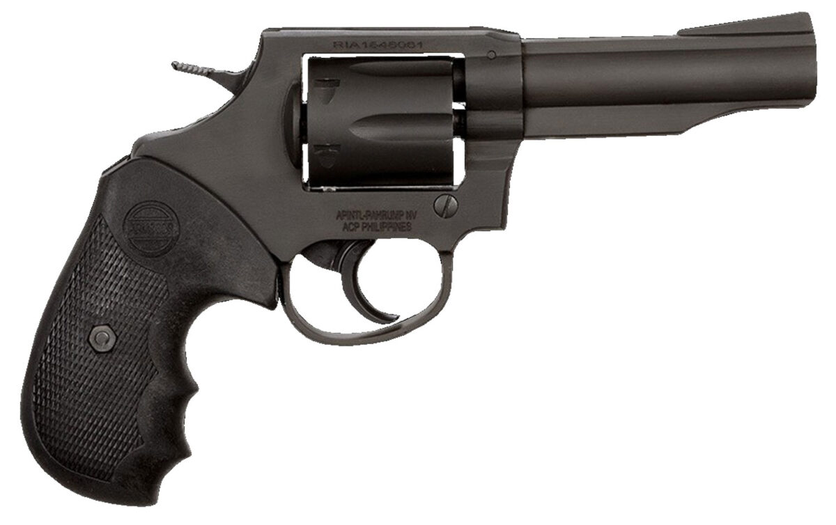Rock Island 51261 M200 Medium Frame 38 Special 6rd 4" Black Parkerized Steel Barrel, Cylinder & Frame, Black Finger Grooved Grip, Transfer Bar Safety, Exposed Hammer 1 35253