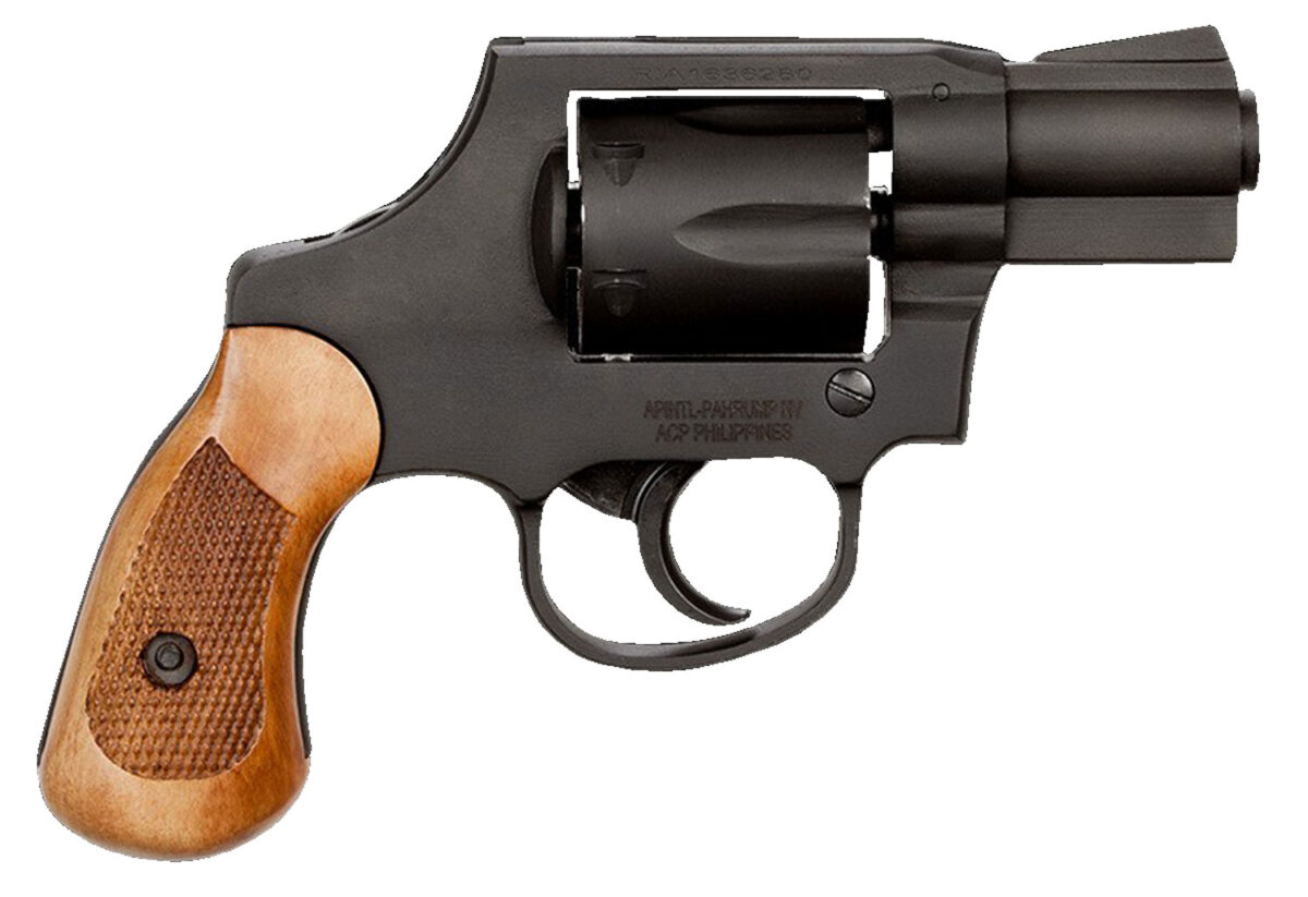 Rock Island 51280 M206 Small Frame 38 Special 6rd 2" Black Parkerized Steel Barrel, Cylinder & Frame, Checkered Wood Grip, Transfer Bar Safety, Concealed Hammer 1 35255