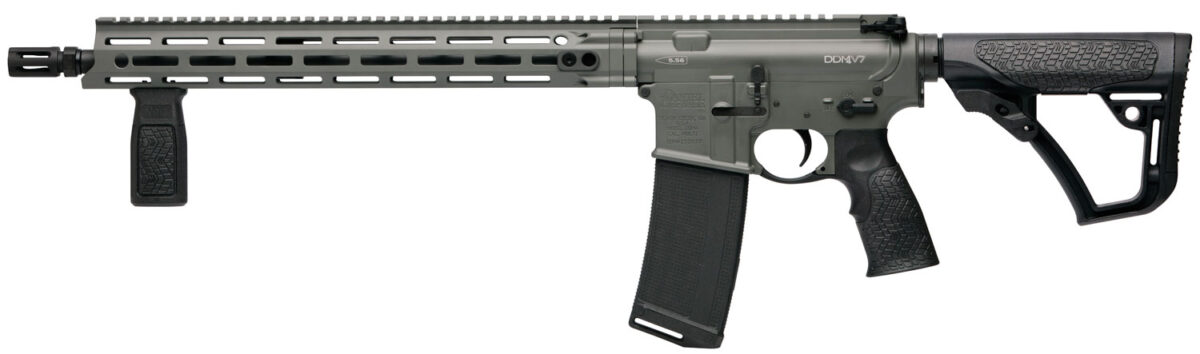 Daniel Defense 0212813192047 DDM4 V7 5.56x45mm NATO 16" 32+1 Deep Woods Green Cerakote 6 Position w/SoftTouch Overmolding Stock 1 38300