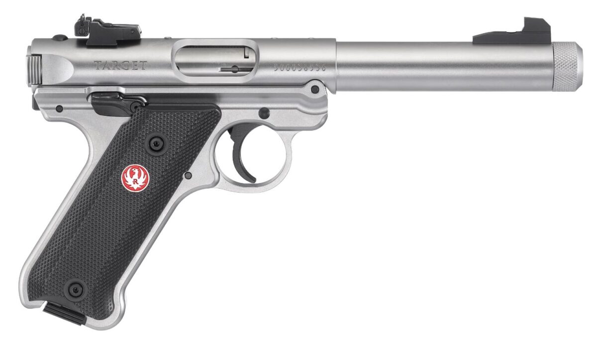 RUGER MKIV TARGET 22LR 5.5" SS TB 1 40126