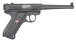 Ruger 40105 Mark IV 22 LR 10+1 6" Satin Stainless Tapered Barrel, Blued Steel Slide & Aluminum Frame Checkered Synthetic Grip 2 44362