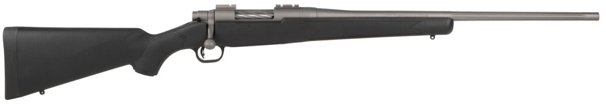 Mossberg 28008 Patriot 6.5 Creedmoor 5+1 22" Fluted Barrel w/Recessed Match Crown, Cerakote Stainless Steel, Spiral-Fluted Bolt, Synthetic Stock, Drop Box Magazine, Adjustable LBA Trigger 1 49263