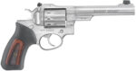 Ruger 1757 GP100 Medium Frame 22 LR 10rd 5.50" Satin Stainless Barrel, Frame & Cylinder, Black Rubber w/Wood Insert Grip, Transfer Bar Safety, Exposed Hammer 2 5099