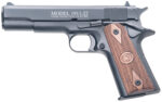 Chiappa Firearms 401038 1911-22 22 LR 10+1, 5" Black Steel Barrel, Blued Serrated Slide, Blued Aluminum Frame w/Beavertail, Stippled Walnut Grip, Manual Thumb Safety, Right Hand 2 5666