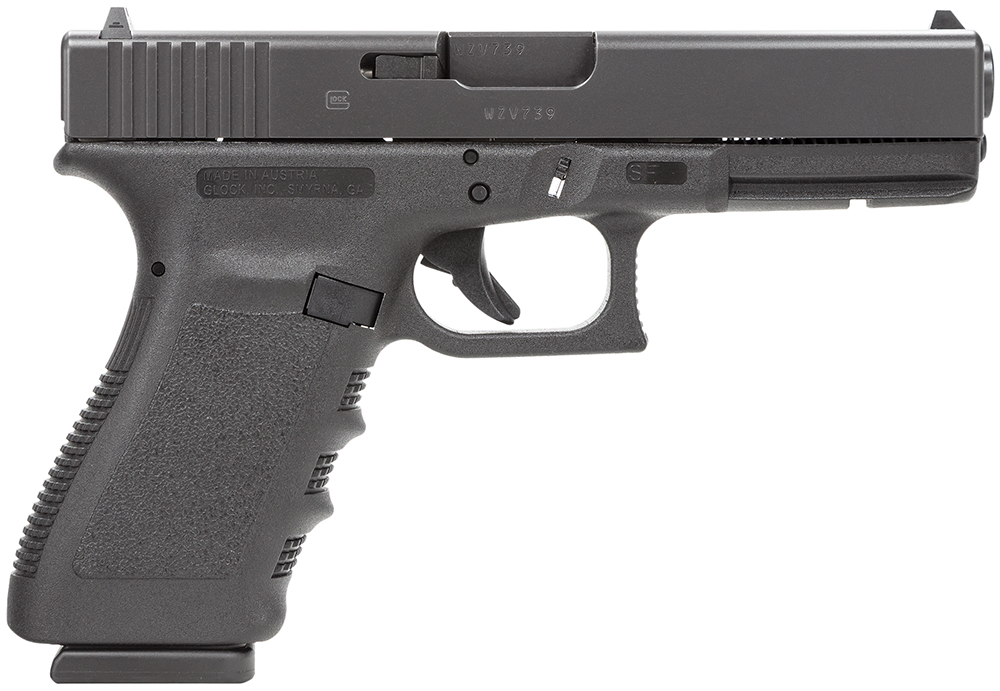 Glock PF2050201 G20 Gen3 Short Frame 10mm Auto 10+1 4.61" Black Steel Barrel, Matte Black Serrated Steel Slide, Black Polymer Frame w/Picatinny Rail, Black Texture Finger Groove Grip 1 56854