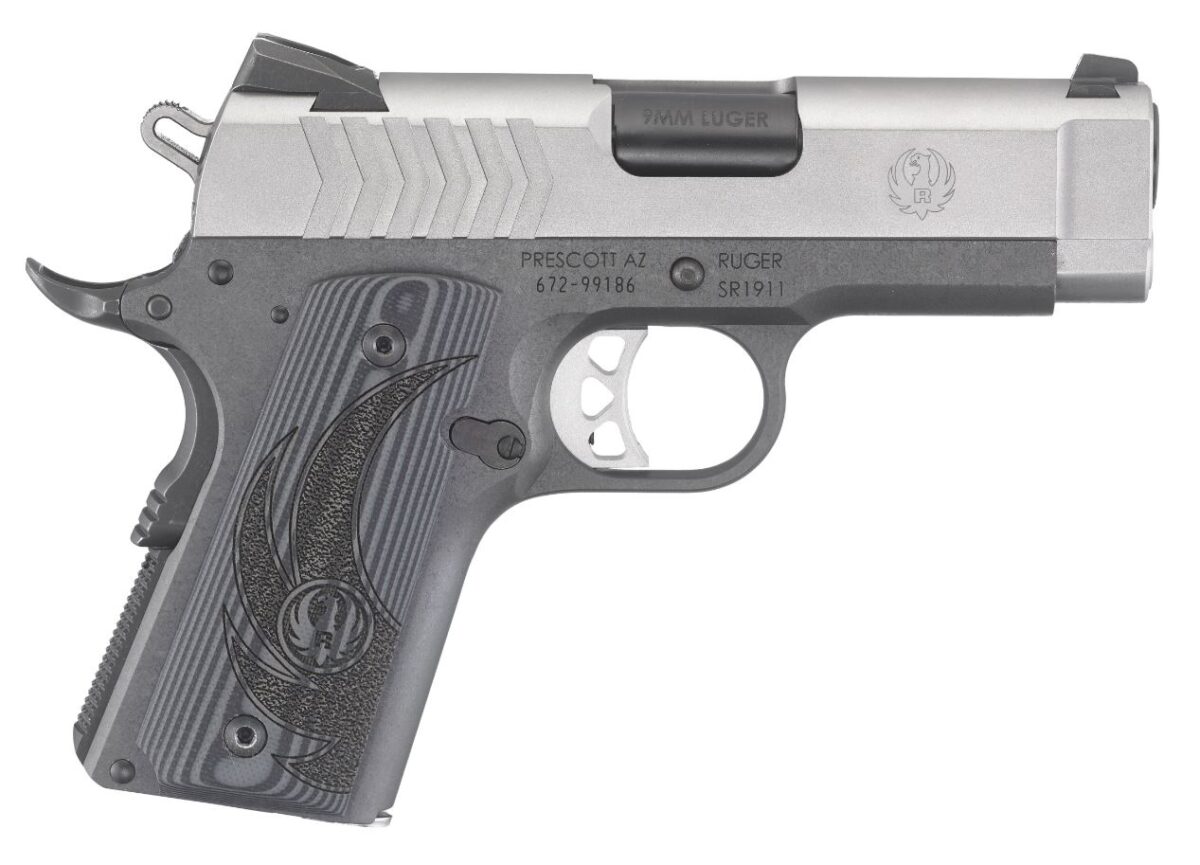 RUGER SR1911 9MM SS/ALUM 3.6" 8+1 1 6758