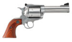 Ruger 0814 Super Blackhawk Large Frame 44 Rem Mag/44 Special 6rd 4.63" Satin Stainless Steel Barrel, Cylinder & Frame, Hardwood Grip, Transfer Bar Safety, Exposed Hammer 2 70181