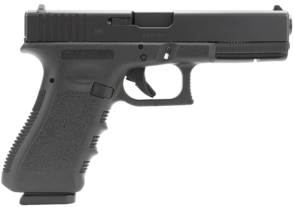 Glock PI1750201 G17 Gen3 *CA Compliant 9mm Luger 4.49" Barrel 10+1, Black Polymer Frame & Slide, Finger Grooved Rough Texture Polymer Grip, Safe Action Trigger 1 73201