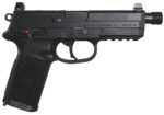 FN 66966 FNX Tactical 45 ACP 15+1 5.30" Steel Threaded Barrel Black Optic Ready/Serrated Slide Matte Black Polymer Frame w/Picatinny Rail Black Textured w/Interchangeable Backstrap Grips Right Hand 2 78900