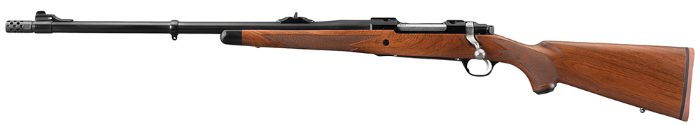 Ruger 47121 Hawkeye African Full Size 375 Ruger 3+1 23" Satin Blued Threaded Barrel, Satin Blued Steel Receiver w/Integral Scope Mount, American Walnut Fixed Stock, Left Hand 1 84846