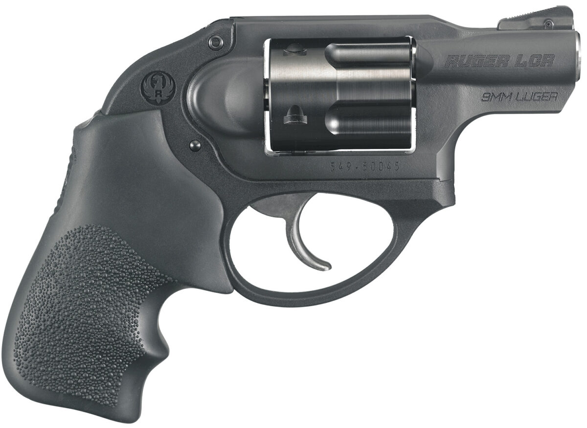 Ruger 5456 LCR Small Frame 9mm Luger 5rd 1.87" Matte Black Steel Barrel, Black PVD Cylinder, Matte Black Stainless Steel Frame, Black Hogue Tamer Monogrip, Concealed Hammer 1 95006