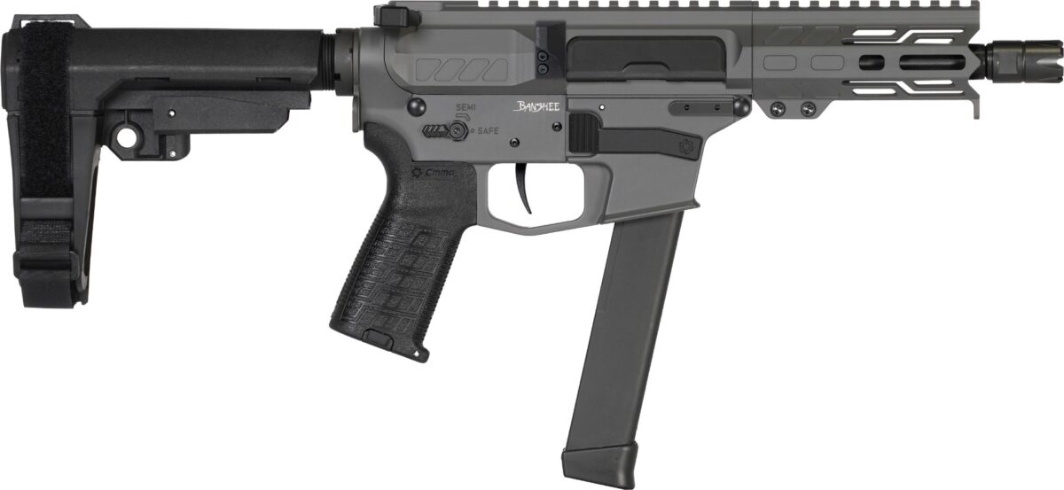 CMMG Banshee MkGs Pistol - Tungsten | 9mm | 5" Barrel | 4" M-LOK Handguard | SBA3 Arm Brace 1 99a890f tng 1.tif