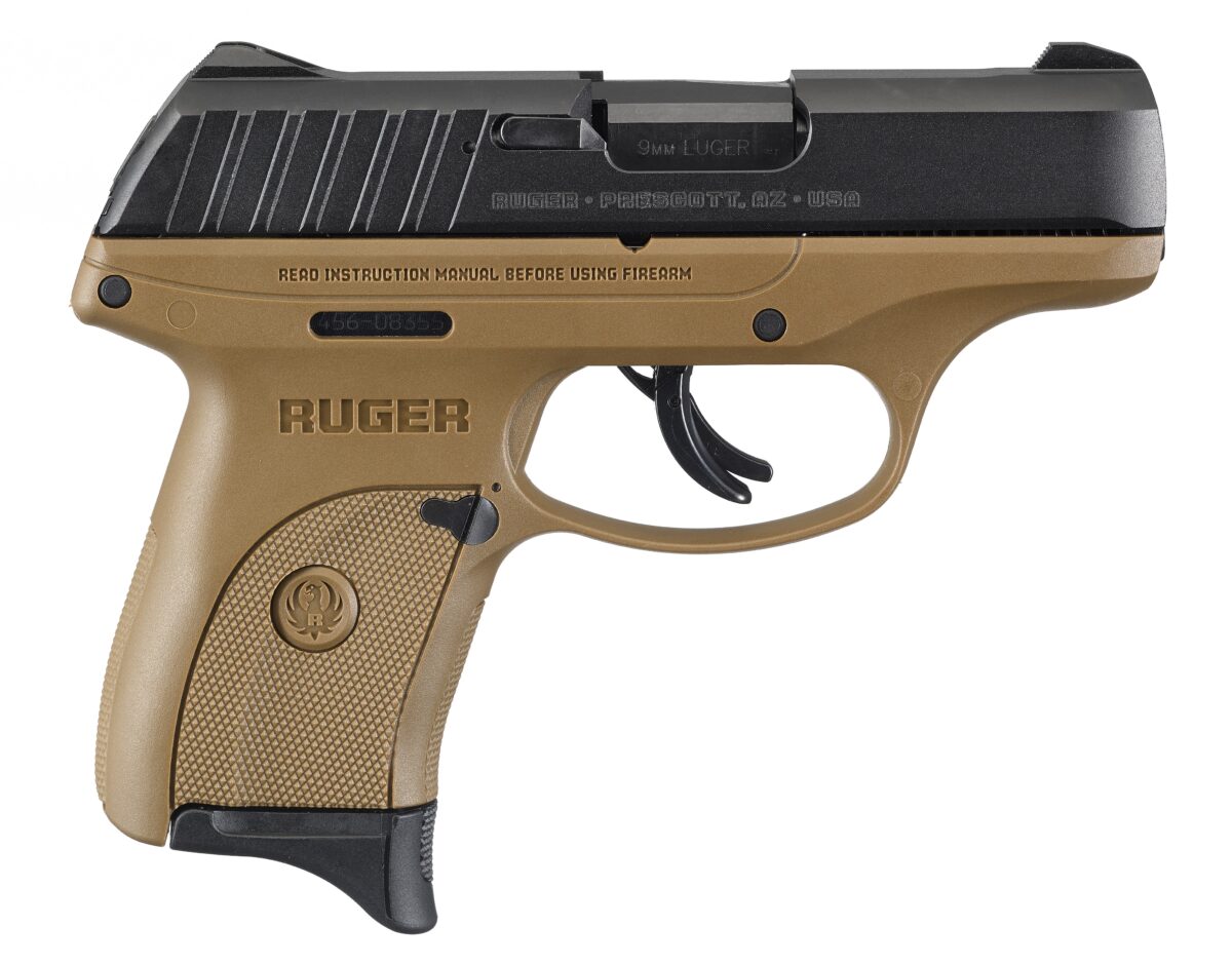 RUGER EC9S 9MM BLK/FDE 7+1 FS SAFETY 1 RU3297