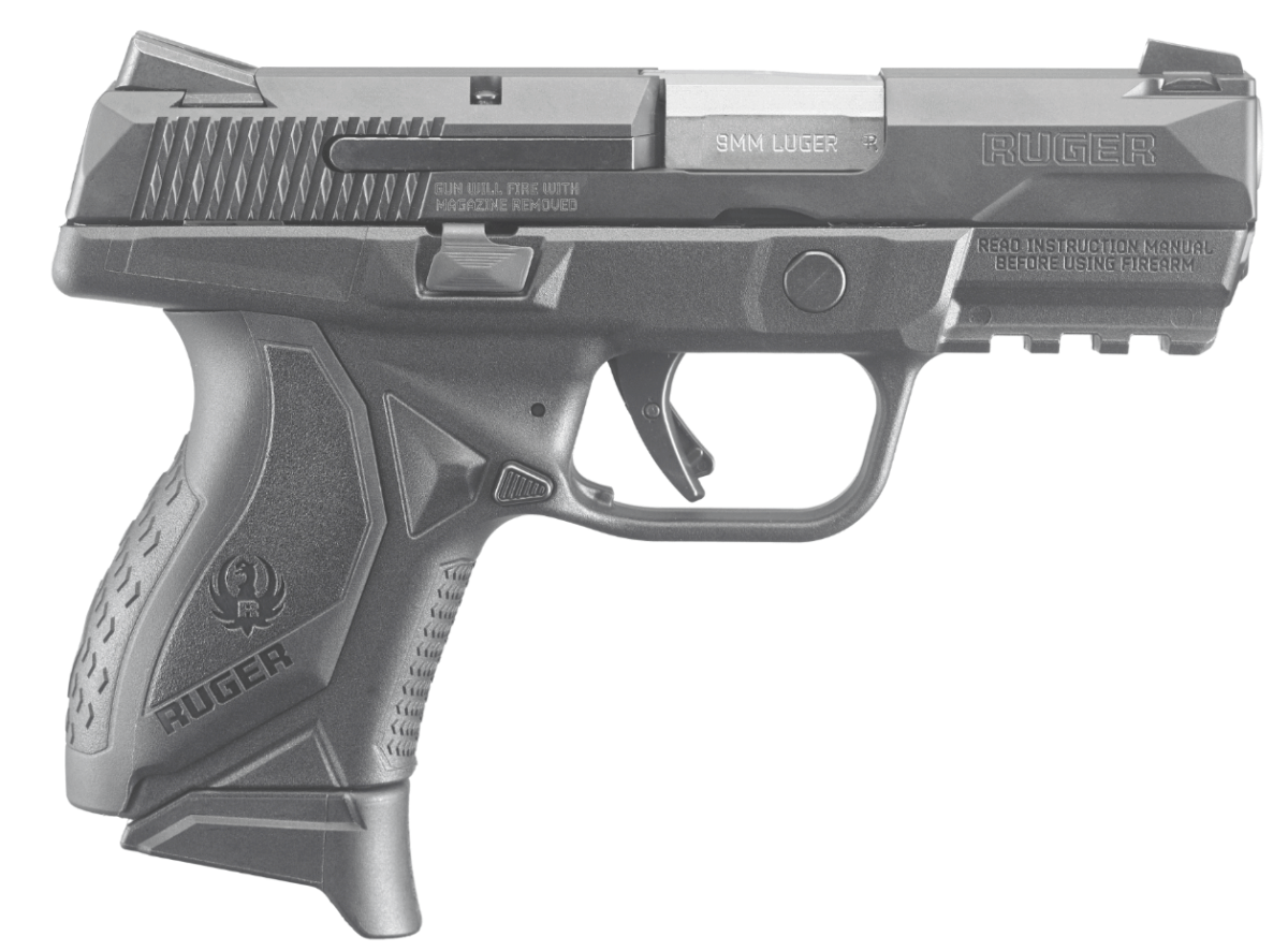 RUGER AMER CMPCT 9MM BLK 3.55" 17+1 1 RugerAmericanCompact9mm