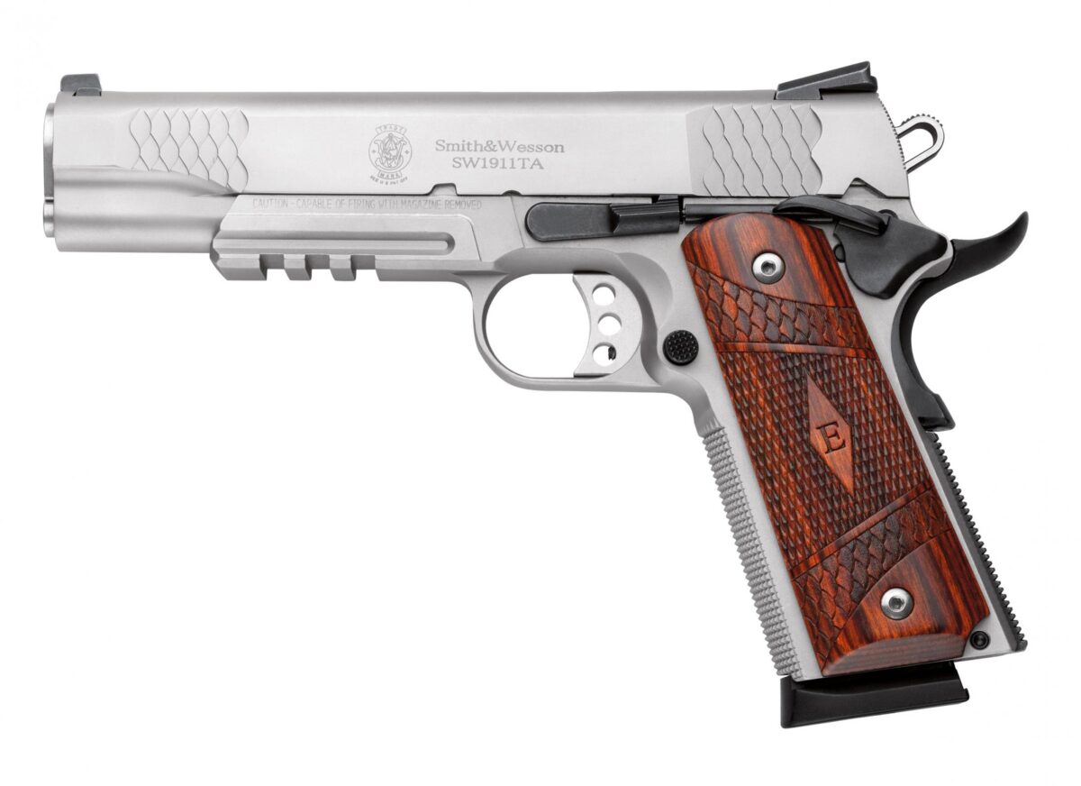 SMITH AND WESSON SW1911TA 45A 5" SS/WD NS E-SER 1 SM108411