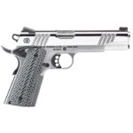 Bersa B1911 Pistol - Polished Stainless Slide | .45 ACP | 5" Barrel | 8rd | Brushed Stainless Frame | Gray Grips 2 b19117050pmbg 1