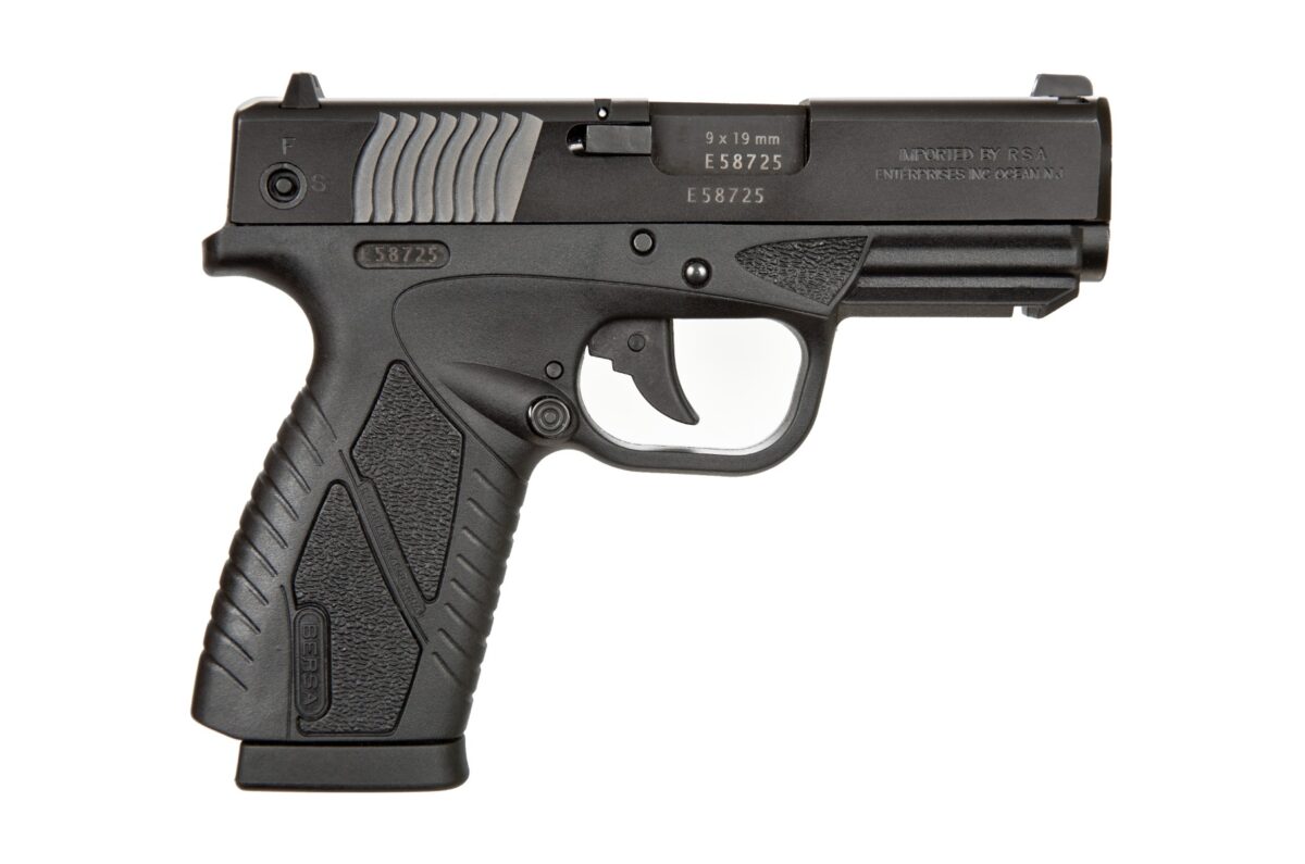 Bersa BPCC Pistol - Black | 9mm | 3.3" Barrel | 8rd 1 bersa bp9mcc bpcc9mmmatte 8 jpeg bp9mcc bpcc9mmmatte 8 right